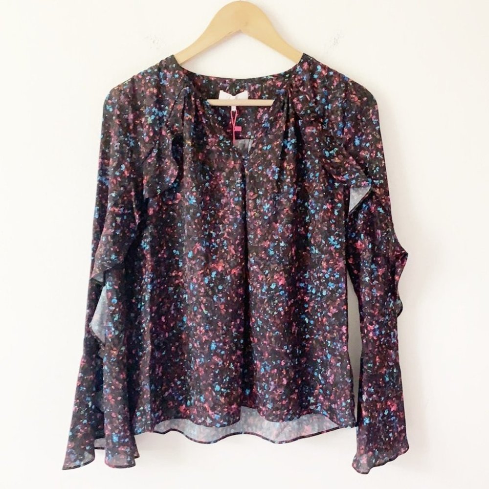 NWT Parker Ruffle Long Sleeve Blouse - Picture 3 of 8